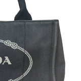 Prada Vintage Black Canvas Canapa Tote