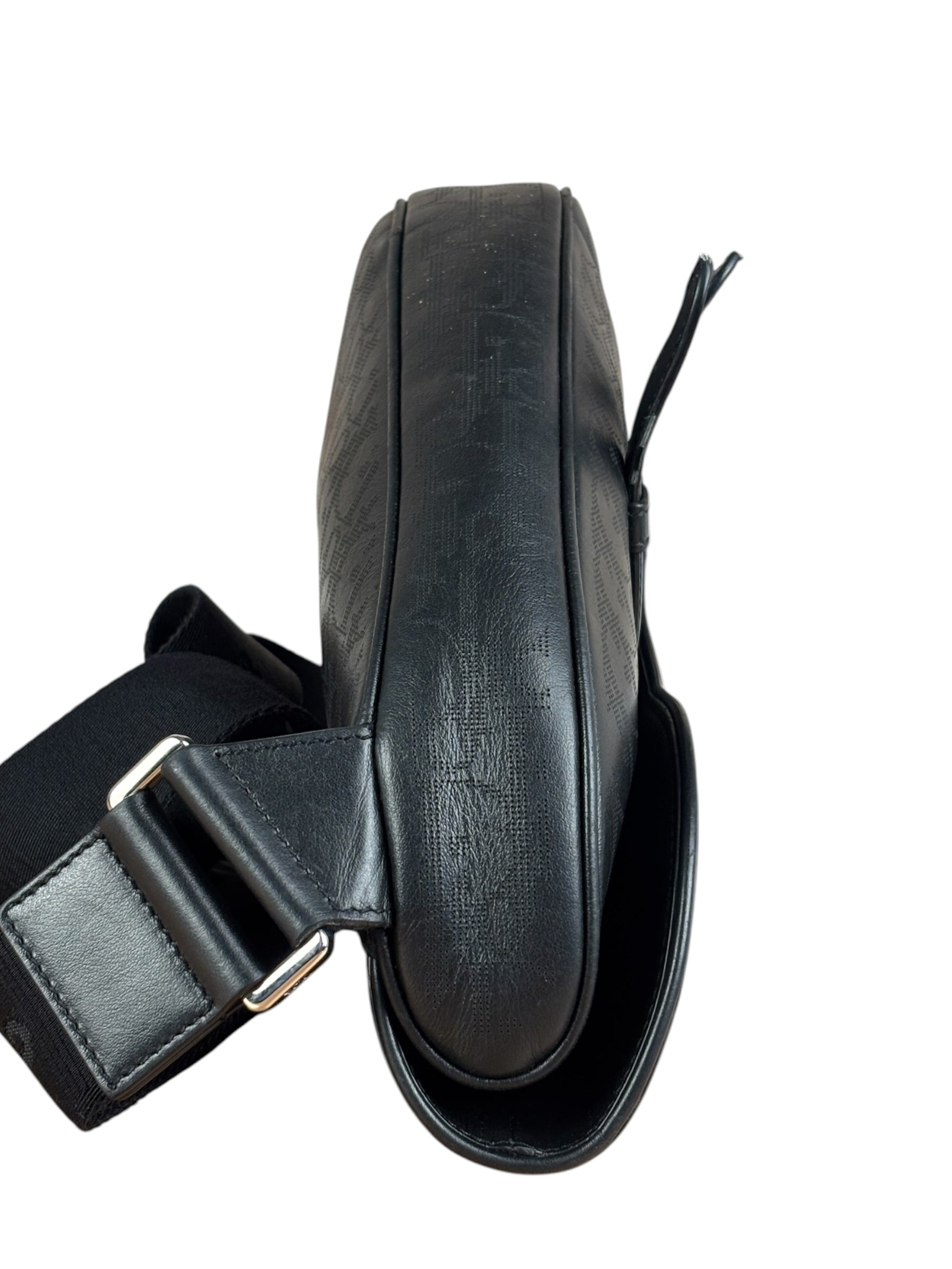 Christian Dior Black Calfskin Galaxy Saddle Messenger Bag