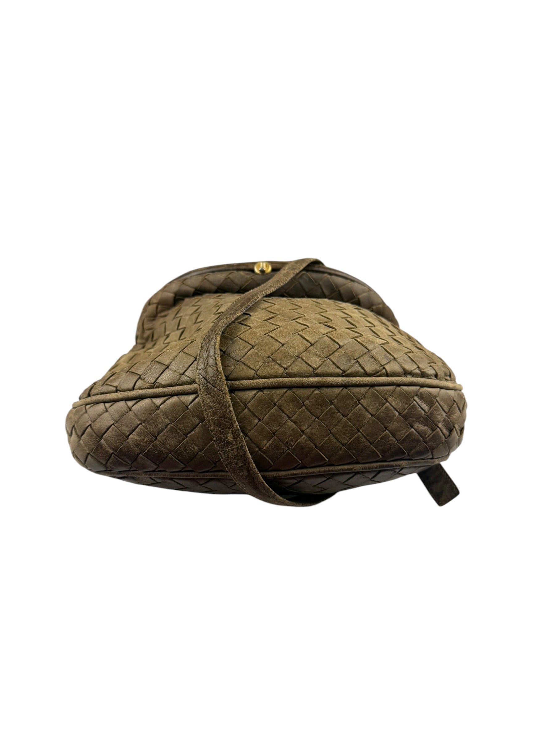 Bottega Veneta Brown Intrecciato Crossbody