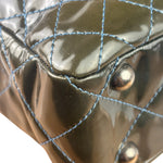 Chanel Green Quilted Patent Leather Reissue XL Tote 2011