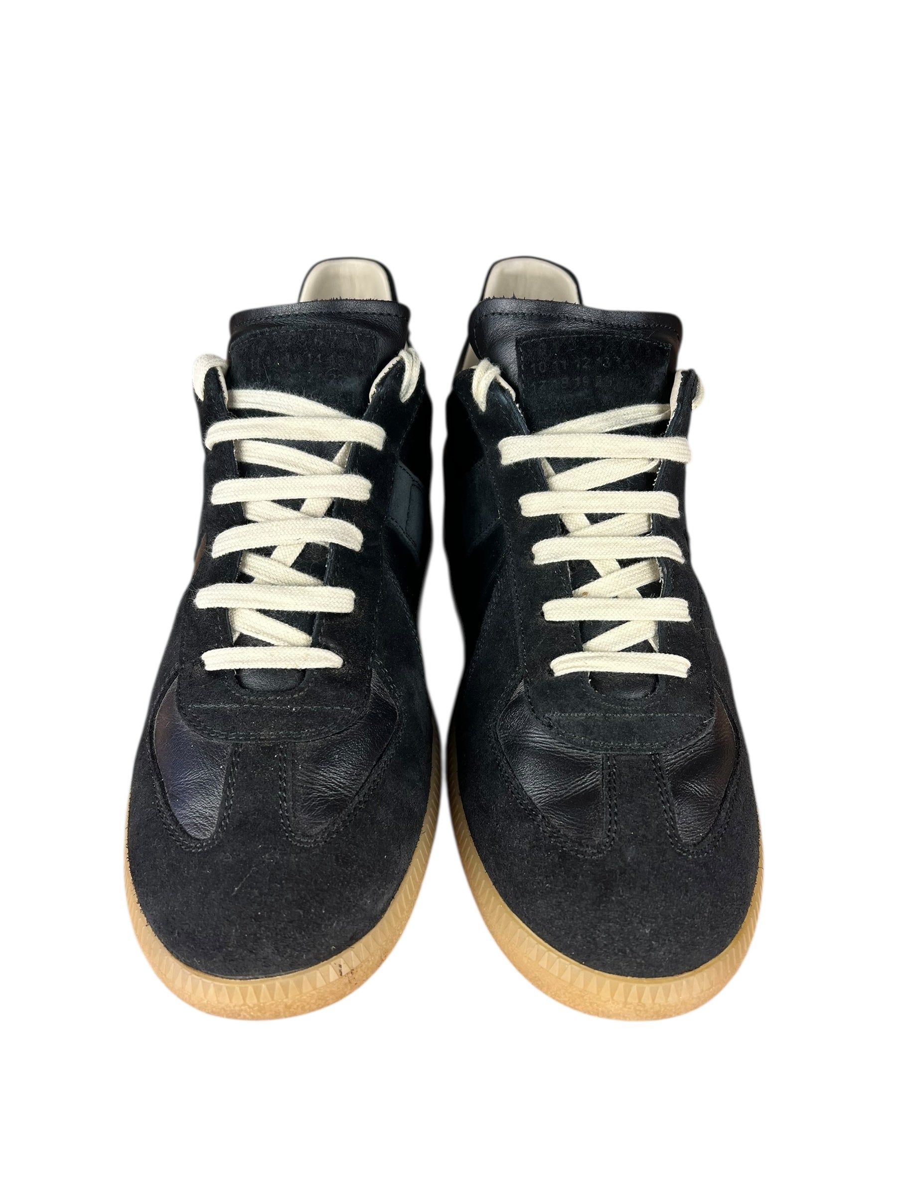 Maison Margiela Replica Leather and Suede Sneaker Black