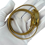 Gucci 6100L Champagne Dial Brown Leather Wrap Strap