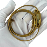 Gucci 6100L Champagne Dial Brown Leather Wrap Strap
