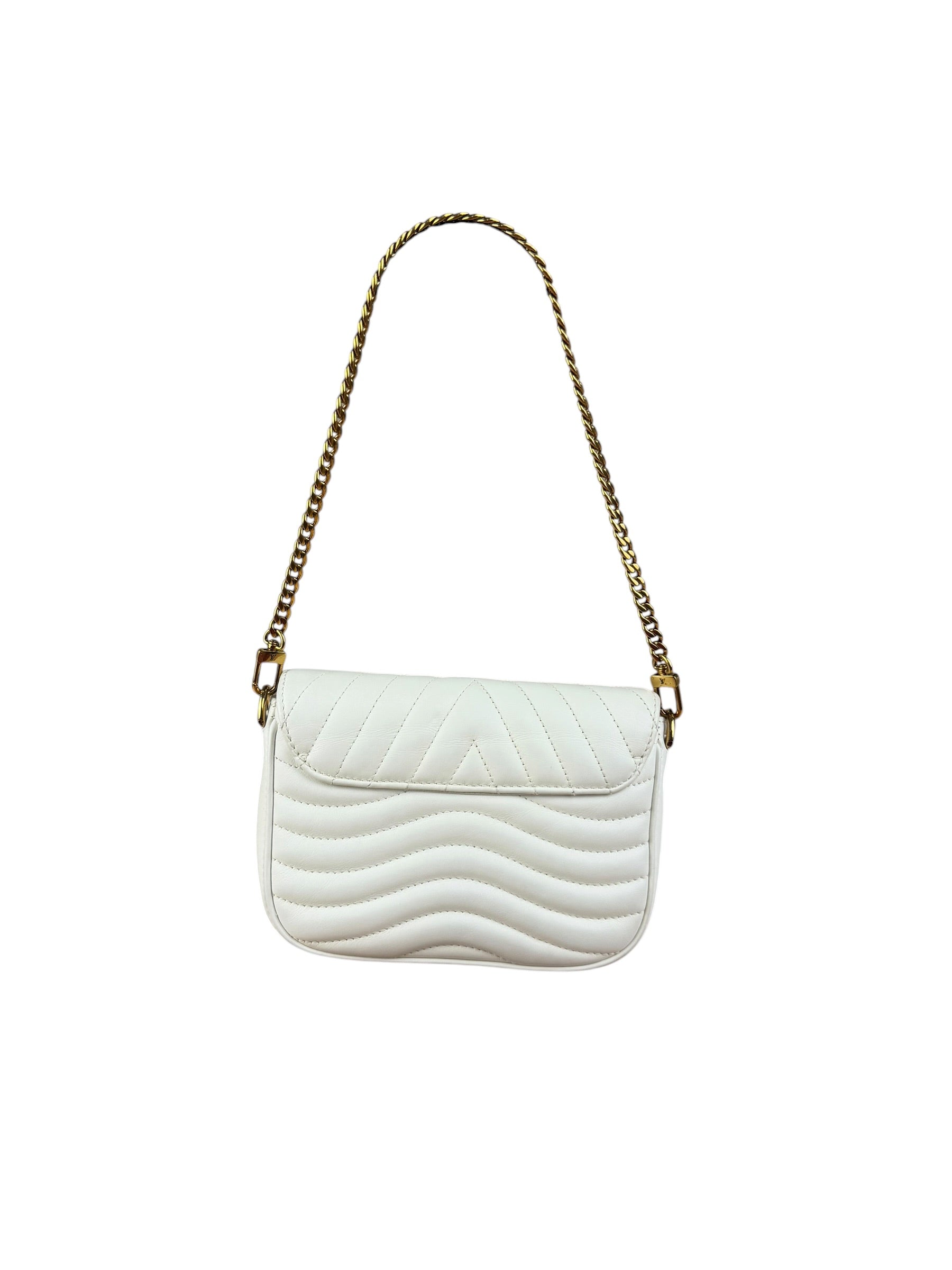 Louis Vuitton White Leather New Wave Multi Crossbody Pochette