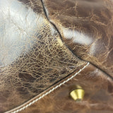 Balenciaga Vintage Brown Leather Moto Handbag