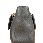 Fendi Black Leather Small FF Tote Two-Way Bag