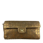 Chanel 2002 Gold Retro Tale East West Chain Flap