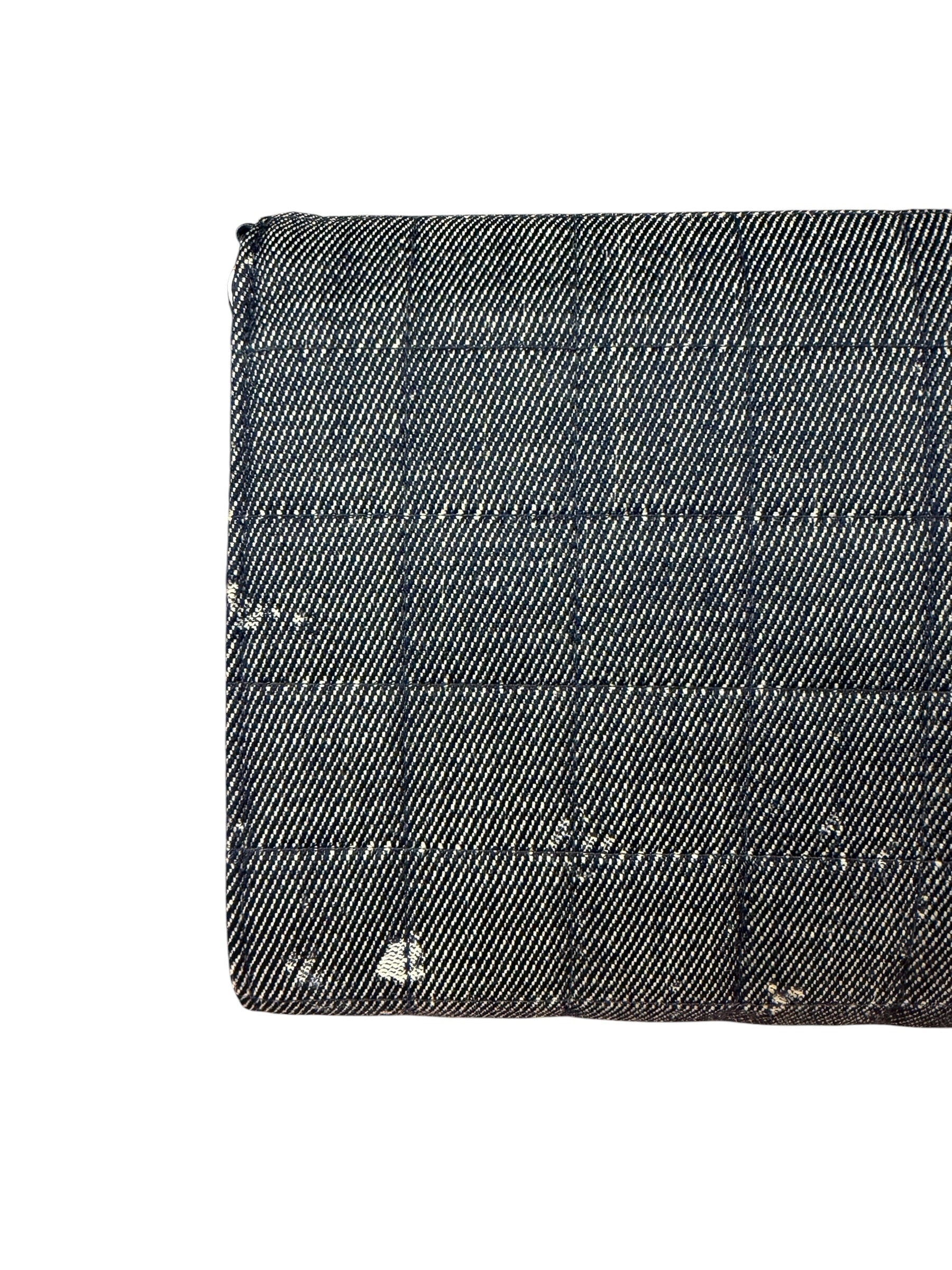 Chanel Denim Chocolate Bar Chain Flap Bag 2002
