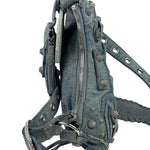 Balenciaga Denim Le Cagole Rhinestones Crossbody Bag