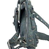 Balenciaga Denim Le Cagole Rhinestones Crossbody Bag