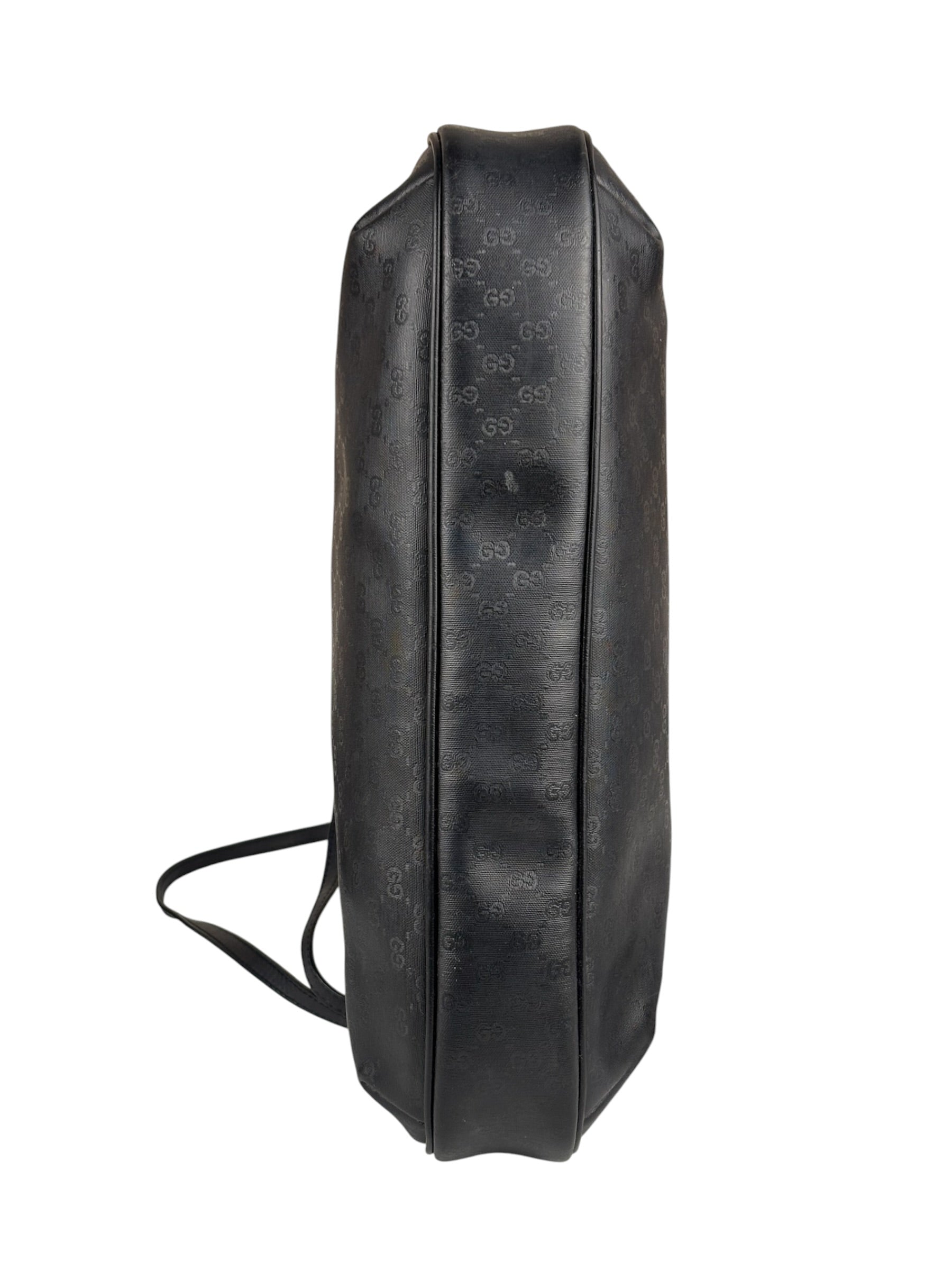 Gucci Vintage Micro GG Black Leather Shoulder Bag