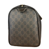 Gucci GG Supreme Coated Boston Bag Dark Brown