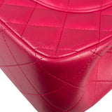 Chanel Pink Quilted Lambskin Jumbo Double Flap Bag 2014