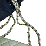 Chanel Light Sage Green Medium Classic Flap Shoulder Bag 2008