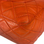 Chanel Orange Quilted Lambskin Flap Bag 2008