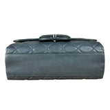 Chanel Dark Grey Quilted Leather Loop Flap Bag 2014
