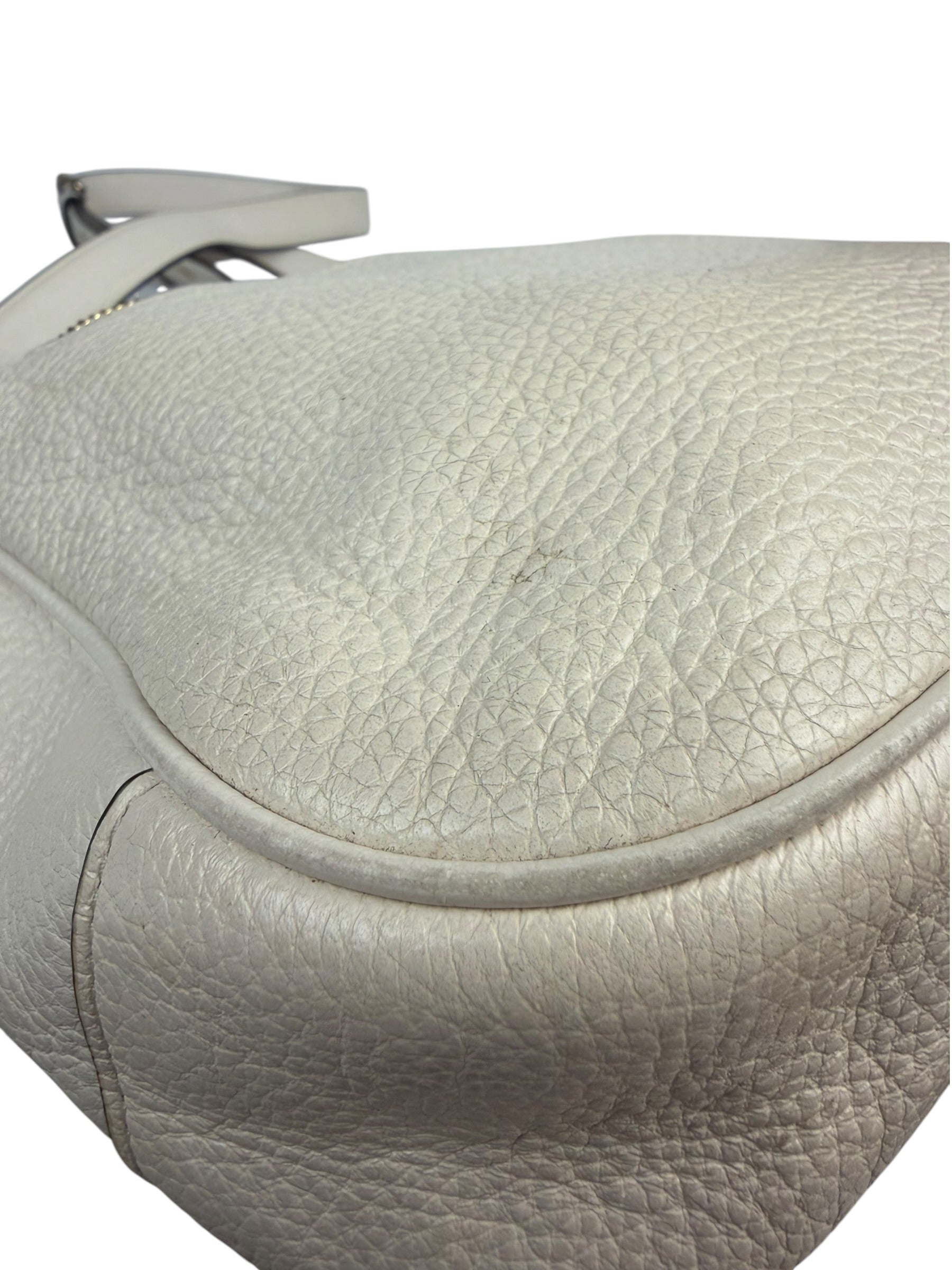 Coach Cream Pebbled Leather Hobo Bag