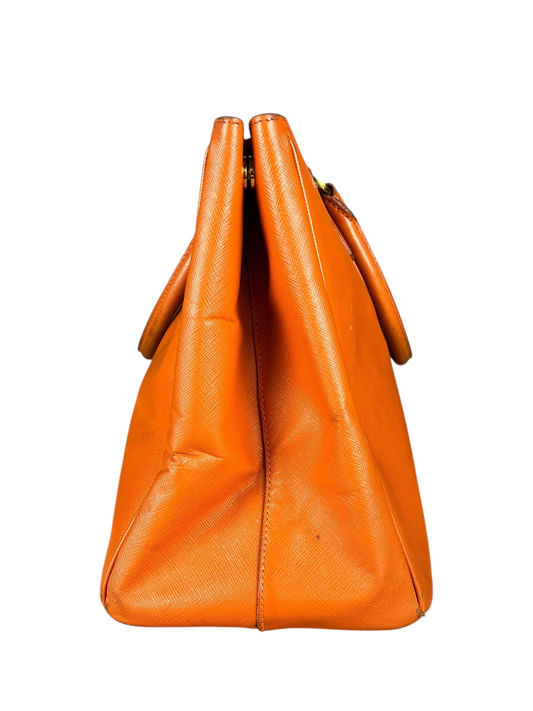 Prada Saffiano Lux Tote Orange