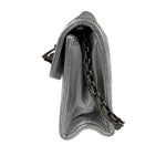 Chanel Vintage Metallic Silver Quilted Tassel Flap Bag 1997