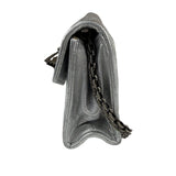 Chanel Vintage Metallic Silver Quilted Tassel Flap Bag 1997