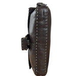 Fendi Selleria Brown Leather Stitched Baguette