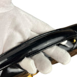 Chanel CC Black Patent Quilted Flap Briefcase Handbag '95