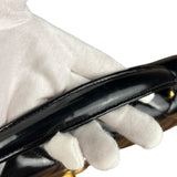 Chanel CC Black Patent Quilted Flap Briefcase Handbag '95