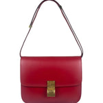 Celine Red Leather Box Crossbody Bag
