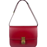 Celine Red Leather Box Crossbody Bag