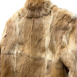 Vintage Light Brown Nice Claup Co.Ltd Rabbit Fur Coat