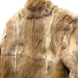 Vintage Light Brown Nice Claup Co.Ltd Rabbit Fur Coat