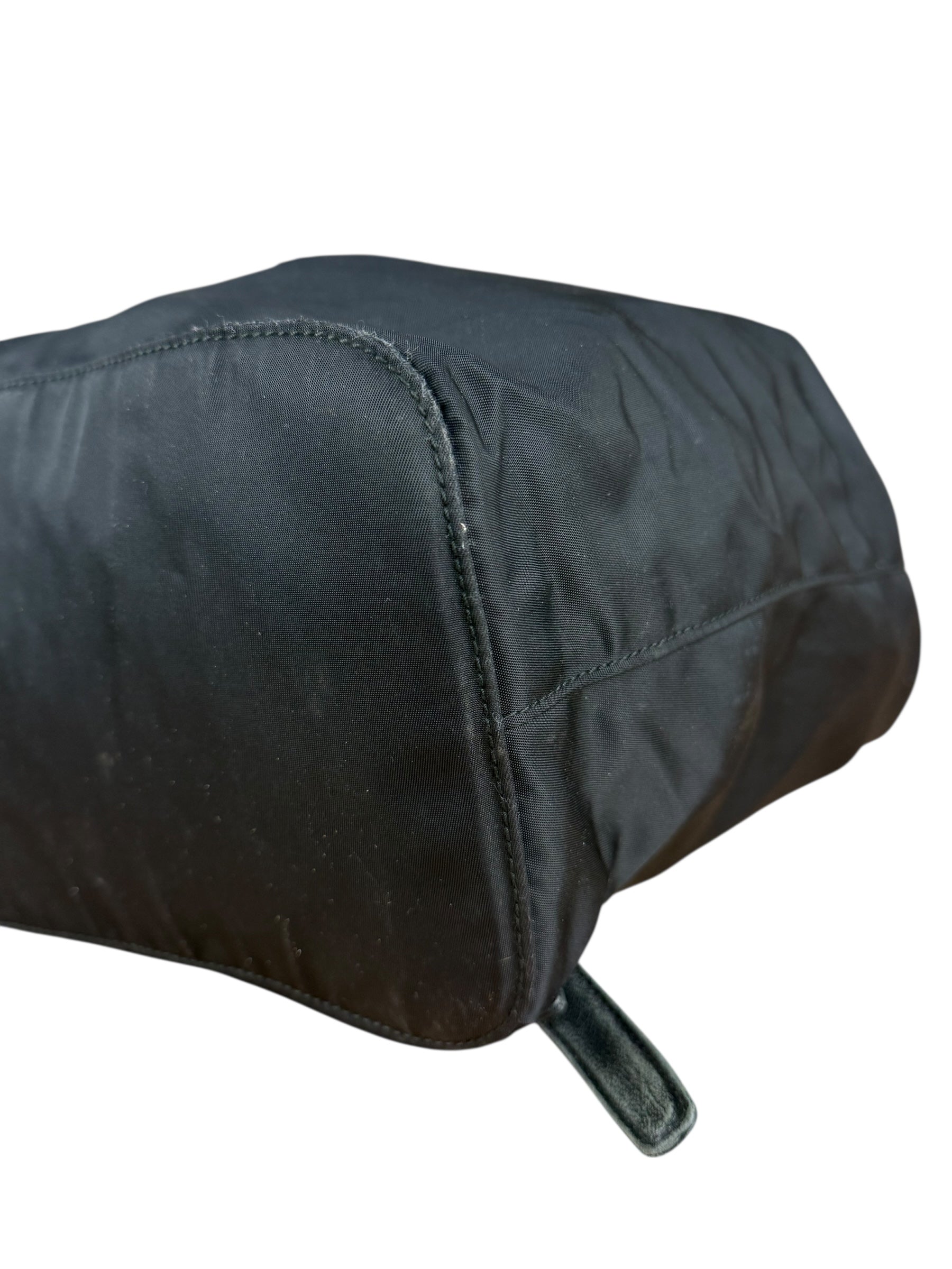 Prada Vintage Black Nylon Drawstring Backpack