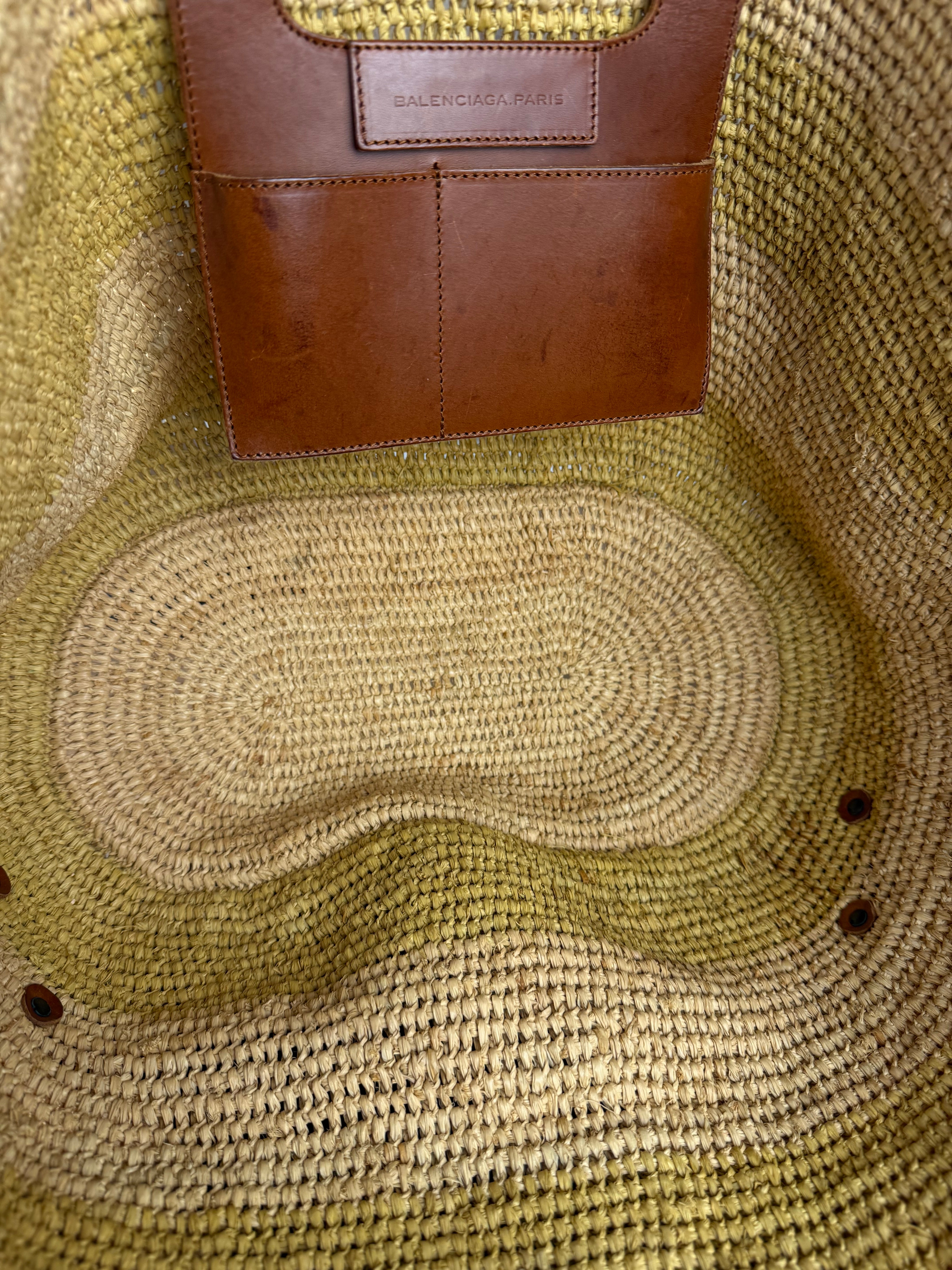 Balenciaga Wicker Tote Bag