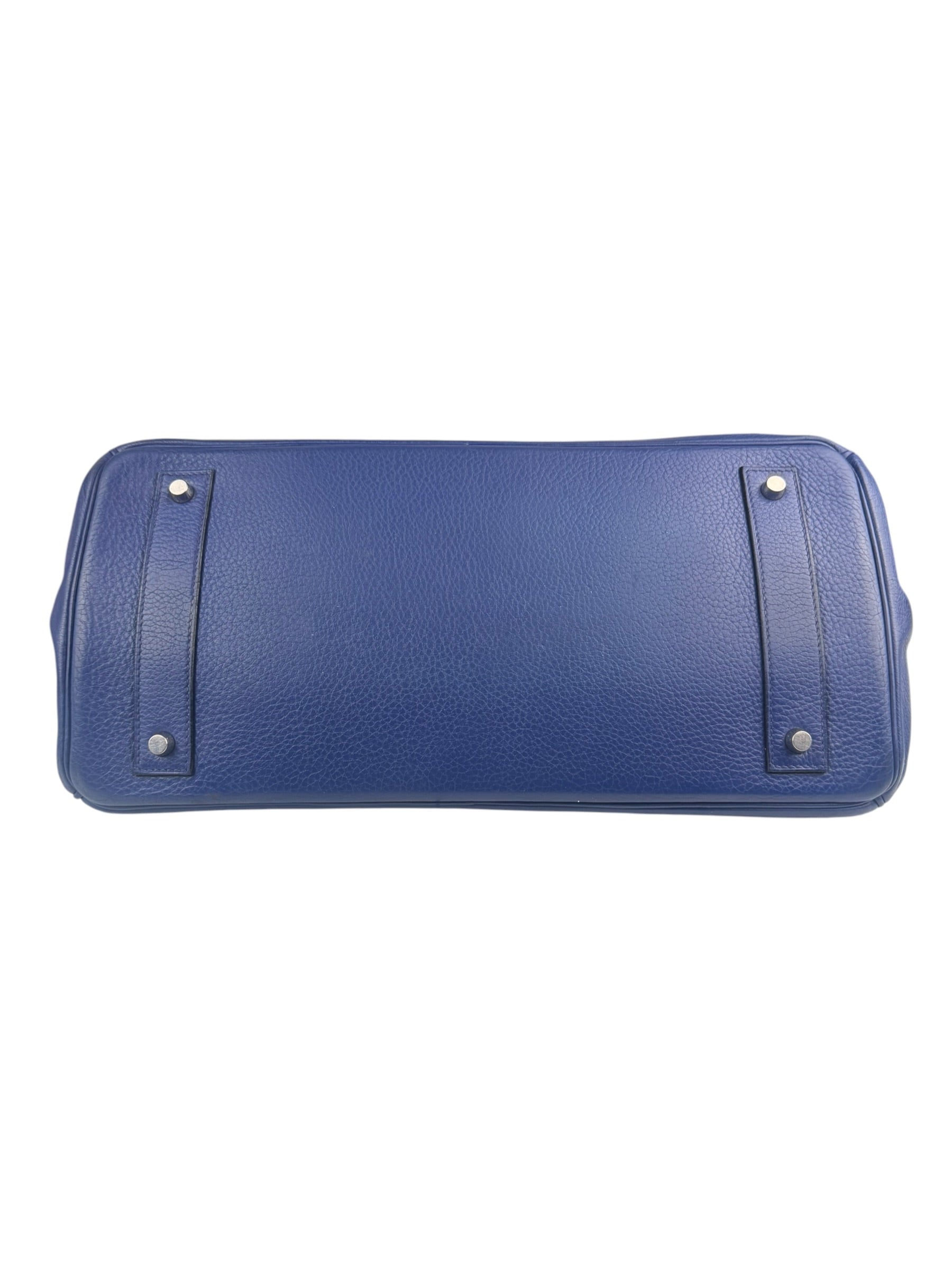 Hermes Blue Clemence Leather JPG Birkin 42 Palladium 2006