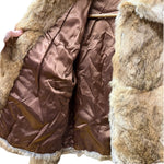 Vintage Brown/Ivory Rabbit Fur Coat