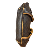Celine Vintage Leather Macadam Double Pocket Shoulder Bag