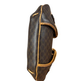 Celine Vintage Leather Macadam Double Pocket Shoulder Bag
