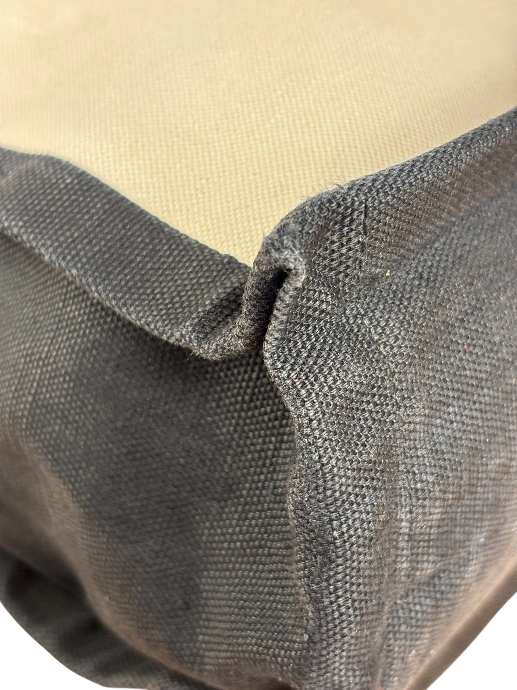 Saint Laurent Beige/Black Rive Gauche Canvas Tote Bag