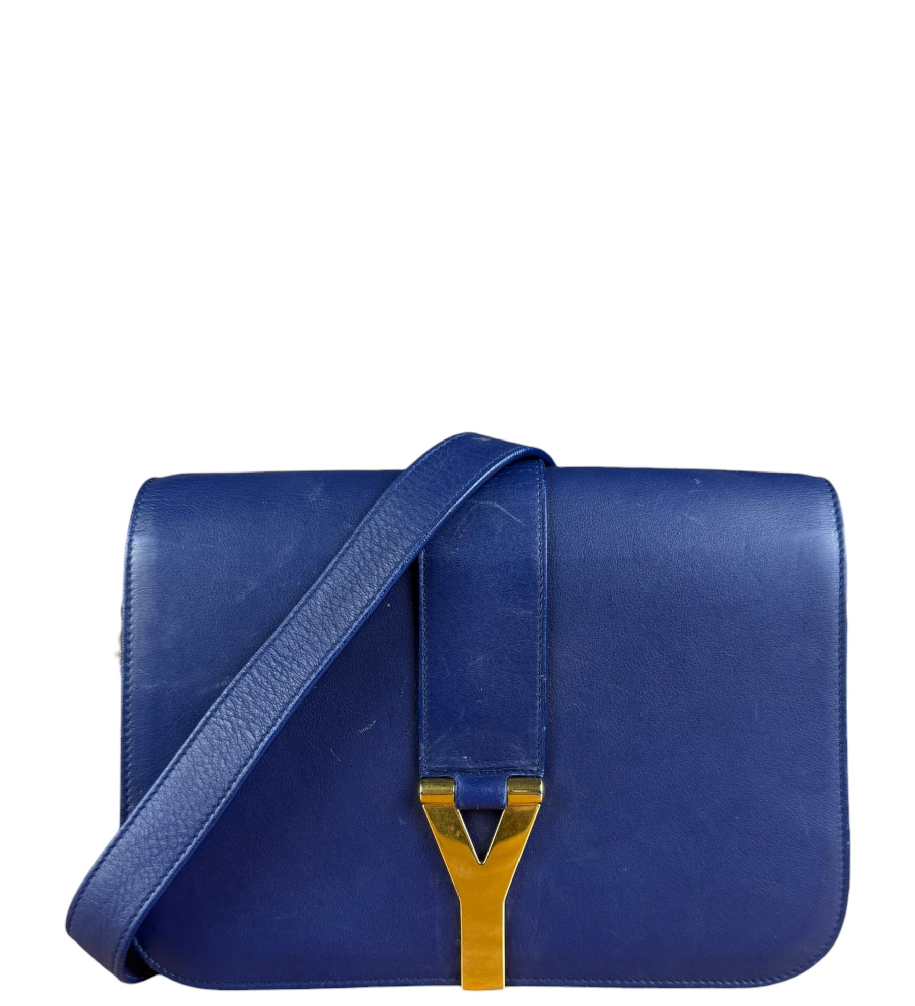 Saint Laurent Chyc Royal Blue Leather Crossbody