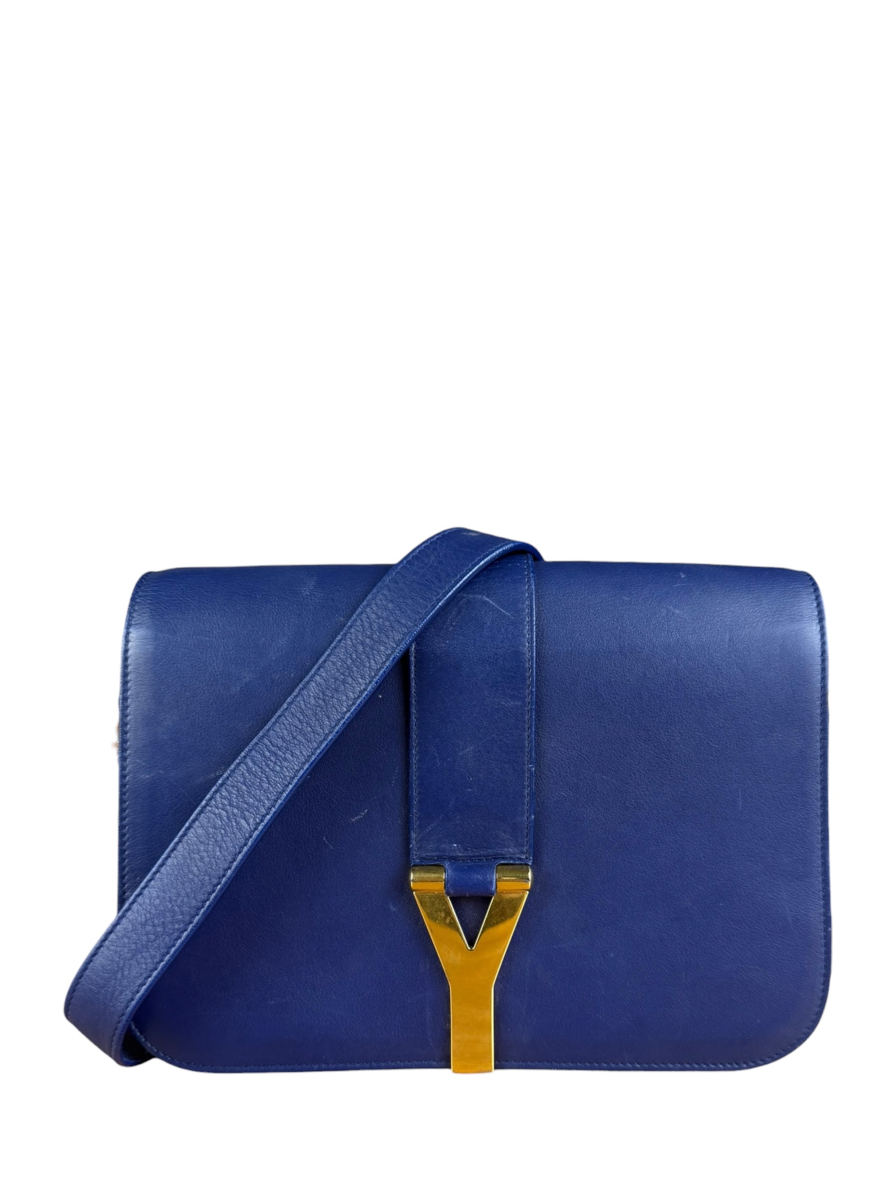 Saint Laurent Chyc Royal Blue Leather Crossbody