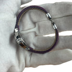 Gucci 6600L Turn Face Purple Leather Strap