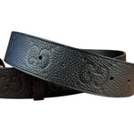 Gucci Black Monogram GG Belt