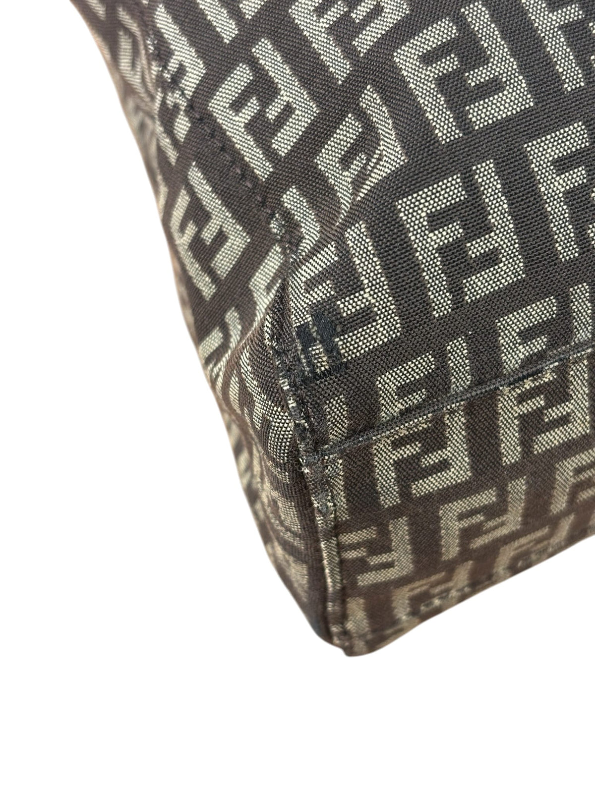 Fendi Brown Zucchino Canvas Mini Tote