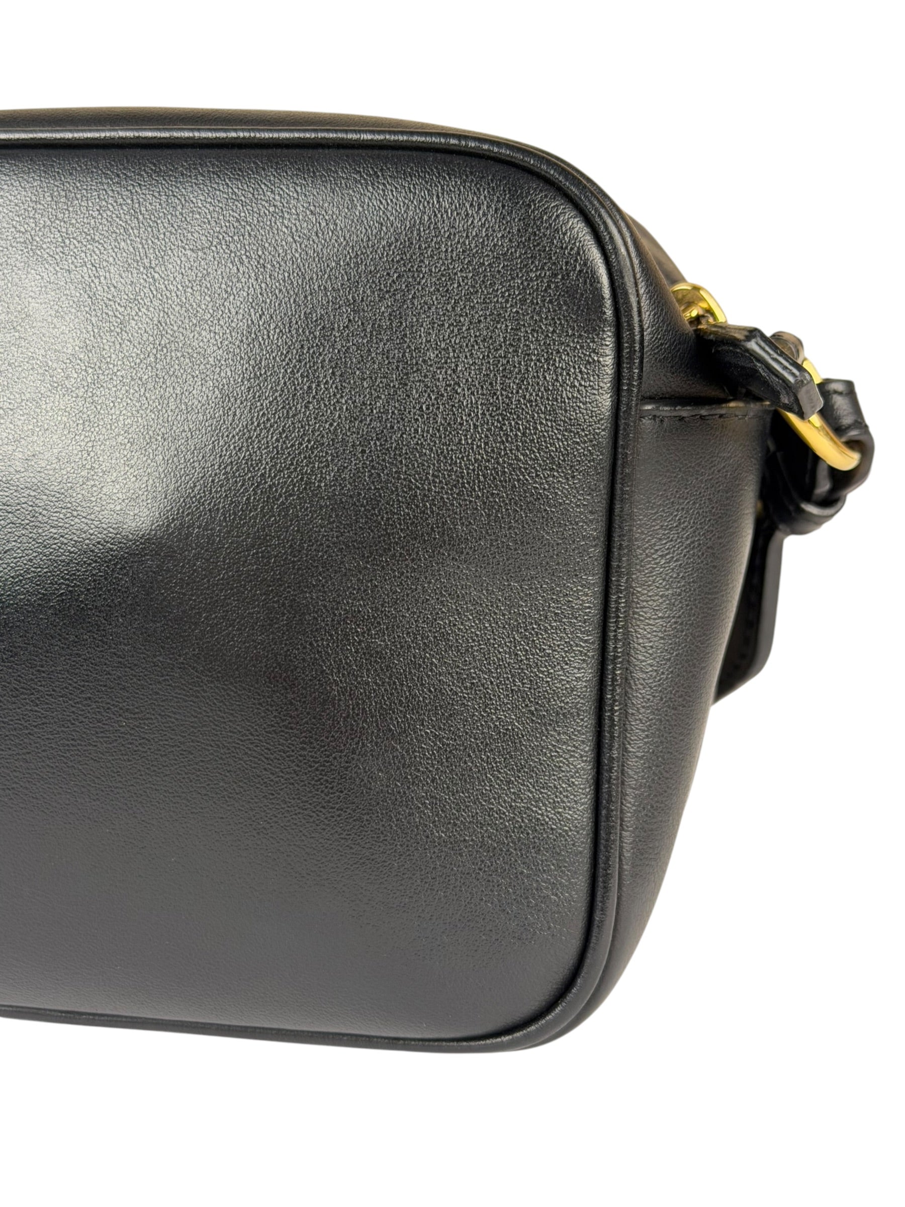 Fendi Black Leather Camera Crossbody