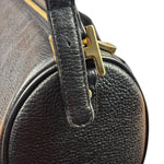 MCM Vintage Black Pebbled Leather Bowler Pochette