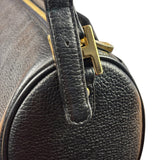 MCM Vintage Black Pebbled Leather Bowler Pochette