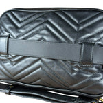 Gucci GG Black Chevron Leather Belt Bag
