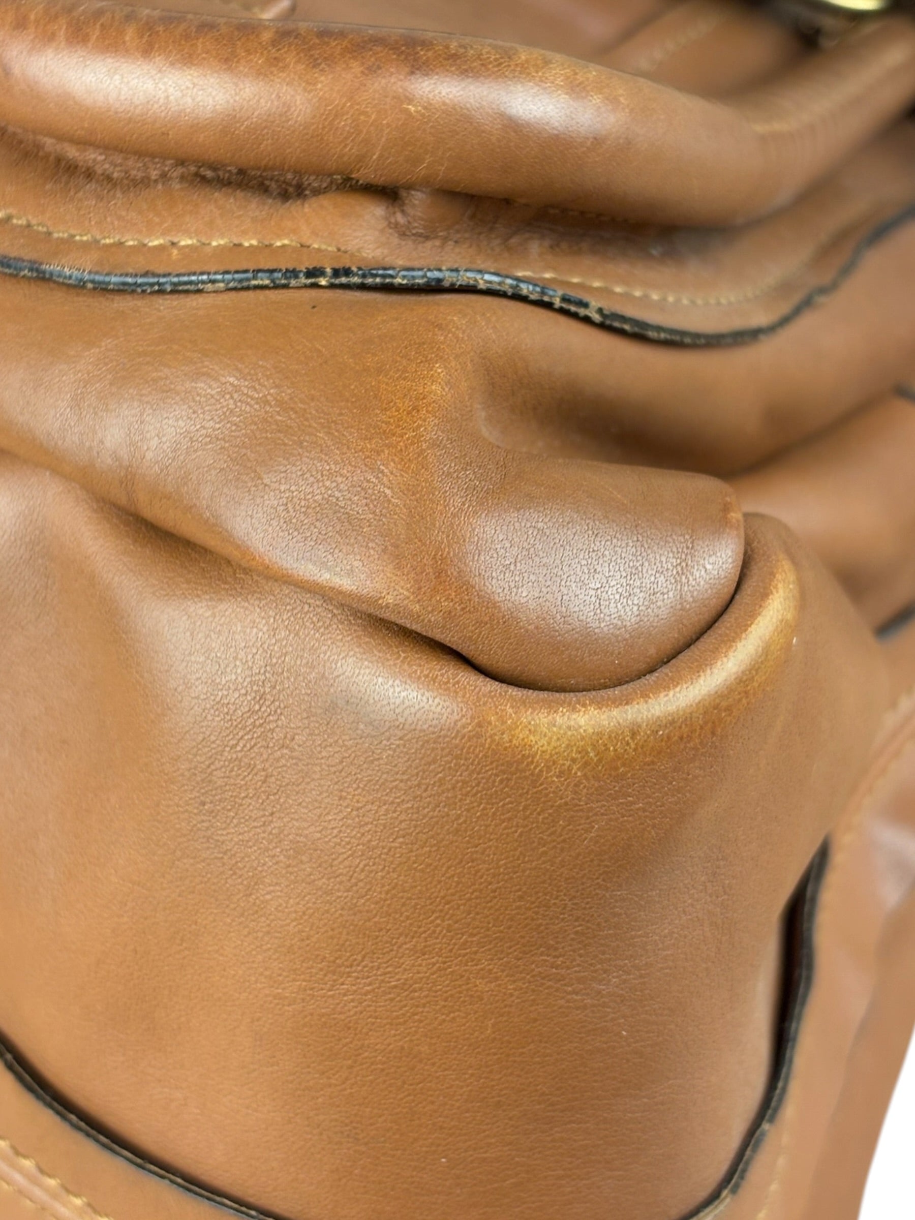 Chloe Caramel Tan Leather Paraty Medium Two-Way Bag