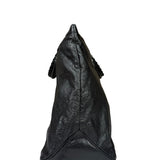 Balenciaga Black Leather Moto Bridge Zip Overnight Tote