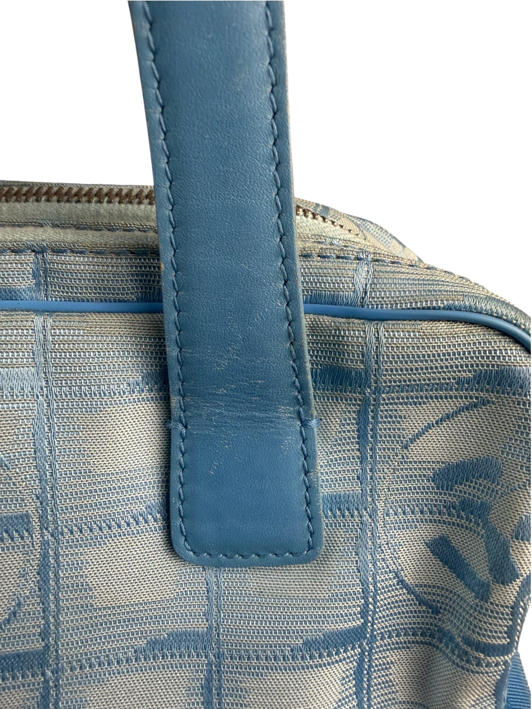Chanel Blue CC Travel Line Tote Two-Way Bag